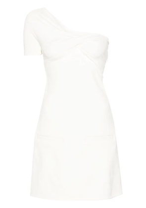 Courrèges one-shoulder twist crepe minidress - White
