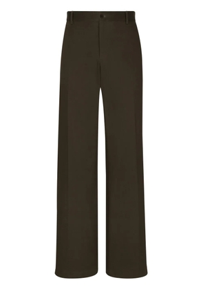 Dolce & Gabbana wide-leg cotton trousers - Brown