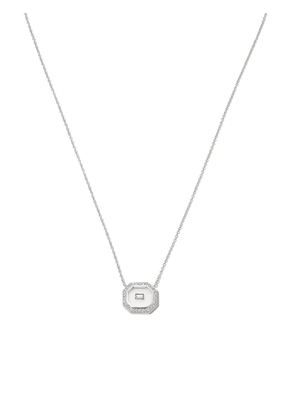 Nikos Koulis 18kt white gold diamond and enamel necklace - Silver