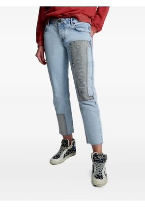 One Teaspoon patchwork frayed jeans - Blue