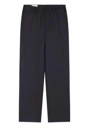DRIES VAN NOTEN drawstring straight trousers - Blue