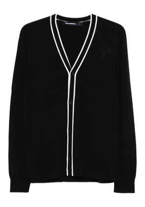Karl Lagerfeld logo-motif cardigan - Black