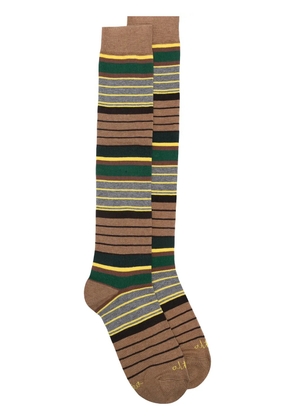 Altea stripe-print knee-high socks - Brown