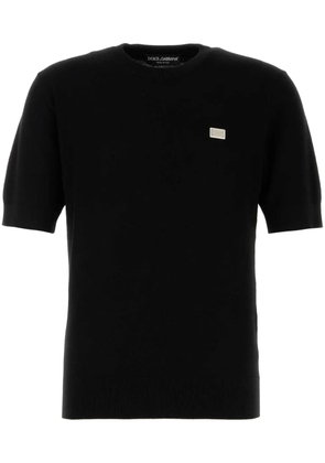 Dolce & Gabbana logo-plaque T-shirt - Black