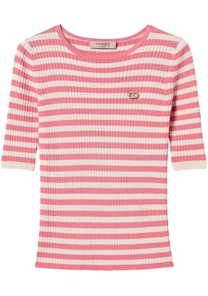 TWINSET Striped short-sleeve T-shirt - White