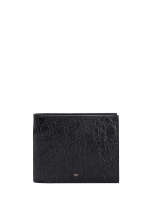 Giuseppe Zanotti Albert 2.0 crocodile-print leather bi-fold wallet - Black