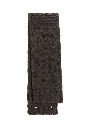 Dolce & Gabbana cable-knit wool scarf - Brown