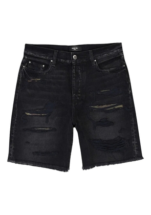 AMIRI distressed-effect denim shorts - Black