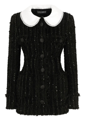 Dolce & Gabbana sequinned tweed jacket - Black