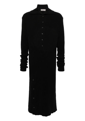 Yohji Yamamoto ribbed-knit cotton jumper - Black