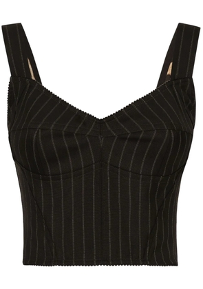 Dolce & Gabbana pinstriped bustier top - Black
