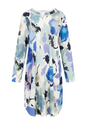 Louis Feraud round neck floral nightdress - Blue