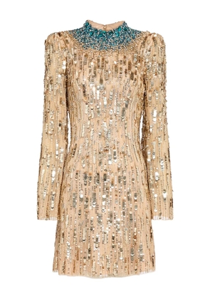 Jenny Packham Passion embellished mini dress - Gold