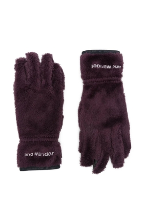 and Wander fleece gloves - Purple