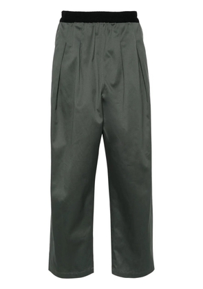 Maison Margiela pleated cotton trousers - Grey