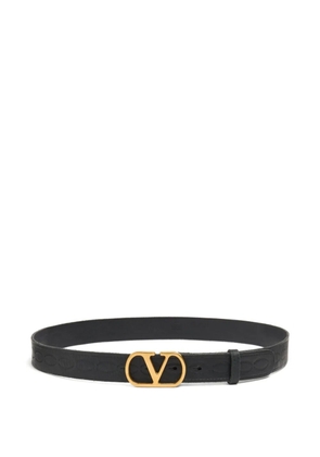 Valentino Garavani VLogo Signature leather belt - Black