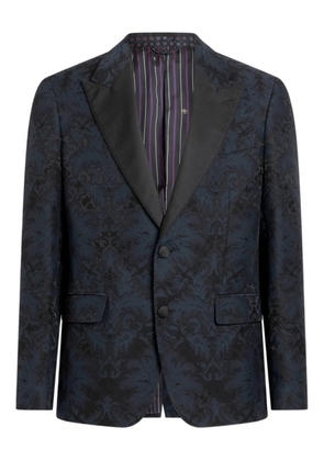 ETRO floral-jacquard blazer - Blue