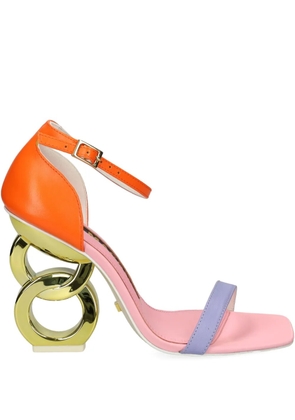 Kat Maconie 105mm Suzu chain-heel sandals - Orange