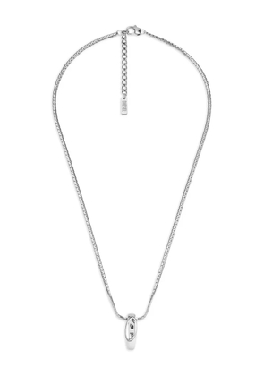Diesel oval logo ring necklace - Silver