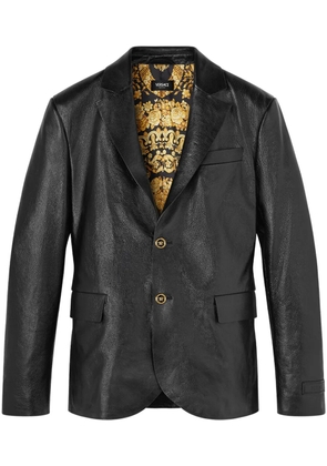 Versace leather blazer - Black