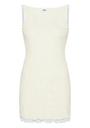 GCDS layered mini dress - Yellow
