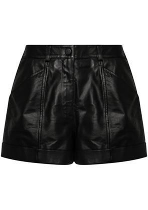 Yves Salomon leather shorts - Black