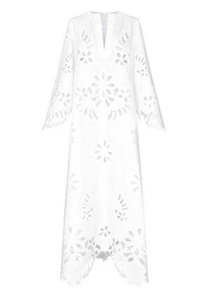 Dolce & Gabbana cut-out cotton kaftan dress - White