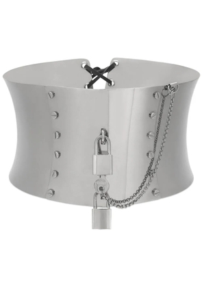 Dolce & Gabbana padlock-detail corset belt - Silver