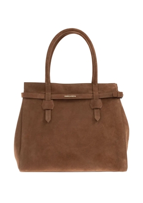 DSQUARED2 medium suede tote bag - Brown