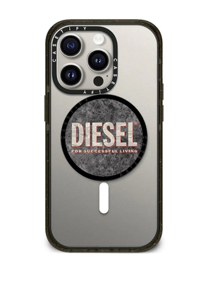 Diesel x CASETiFY logo-print phone grip stand - Brown