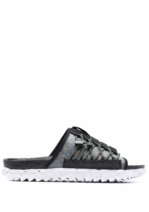 Nike Asuna Crater logo-patch slides - Black