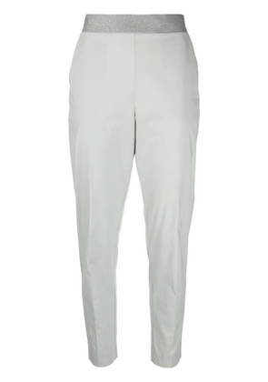 Le Tricot Perugia contrast-waist tapered trousers - Green