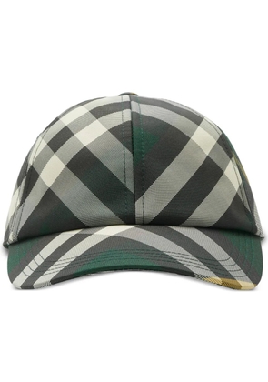 Burberry check-pattern cotton cap - Green