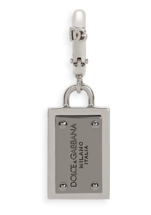 Dolce & Gabbana logo-plaque keyring - Silver