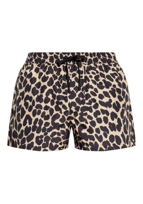Balmain leopard-print drawstring swim shorts - Neutrals