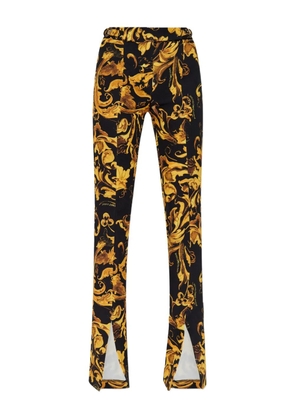 Versace Jeans Couture Barocco-print split-hem trousers - Black