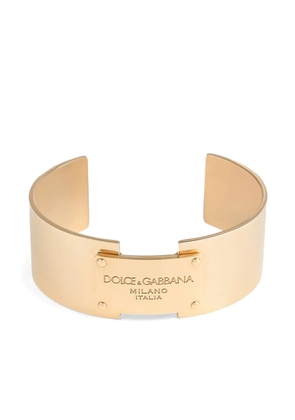 Dolce & Gabbana logo-plaque bracelet - Gold