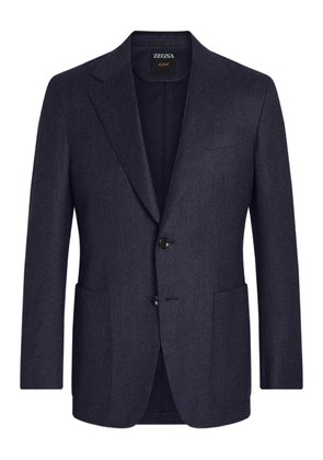 Zegna single-breasted wool blazer - Blue