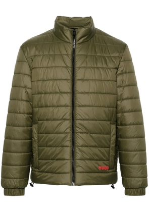 BOSS logo-print padded jacket - Green