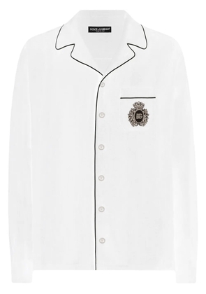Dolce & Gabbana logo-patch shirt - White
