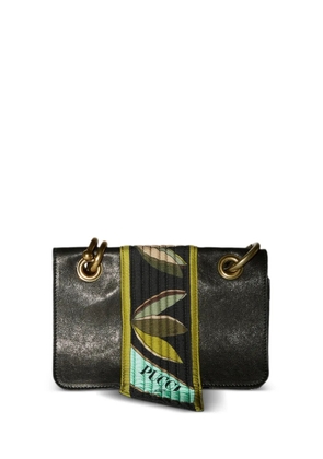 PUCCI Crush foldover-top leather mini bag - Black