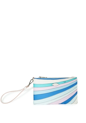 PUCCI Iride-print clutch bag - Blue
