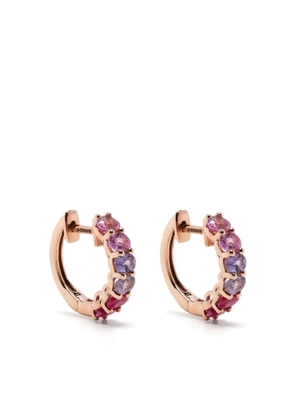 Roxanne First 14kt rose gold Chunko hoop earrings - Pink