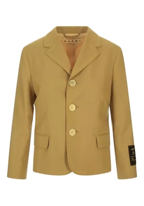 Marni button logo blazer - Neutrals