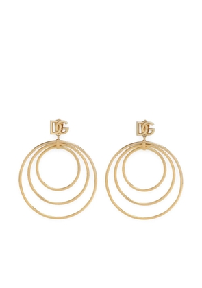 Dolce & Gabbana DG logo-charm multi-hoop earrings - Gold