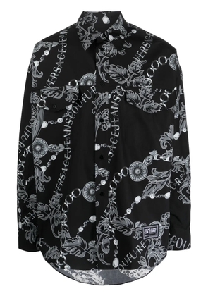 Versace Jeans Couture Chain Couture-print cotton shirt - Black