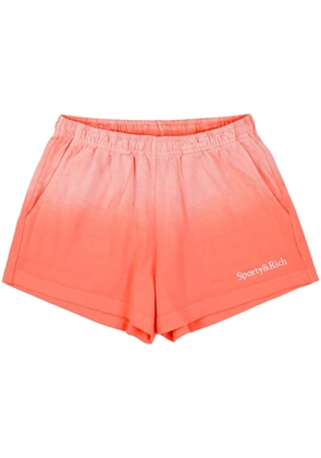 Sporty & Rich Serif Logo Disco Shorts - Dip Dye - Pink
