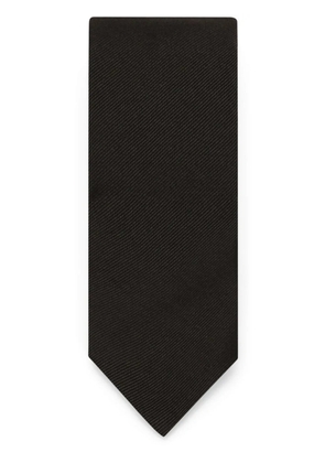 Dolce & Gabbana fine-ribbed silk tie - Black