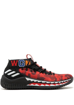 adidas x BAPE Dame4 'Red Shark ABC Camo' sneakers