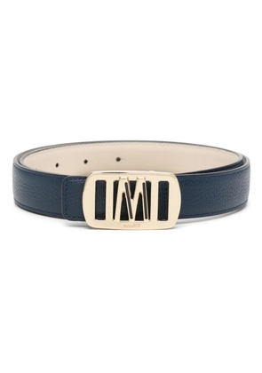 Moorer Hepsie leather belt - Blue